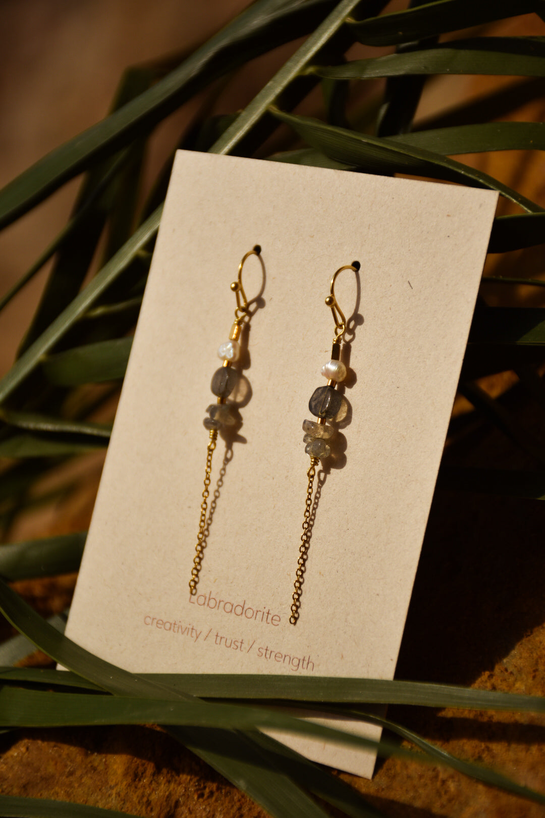 Labradorite earrings